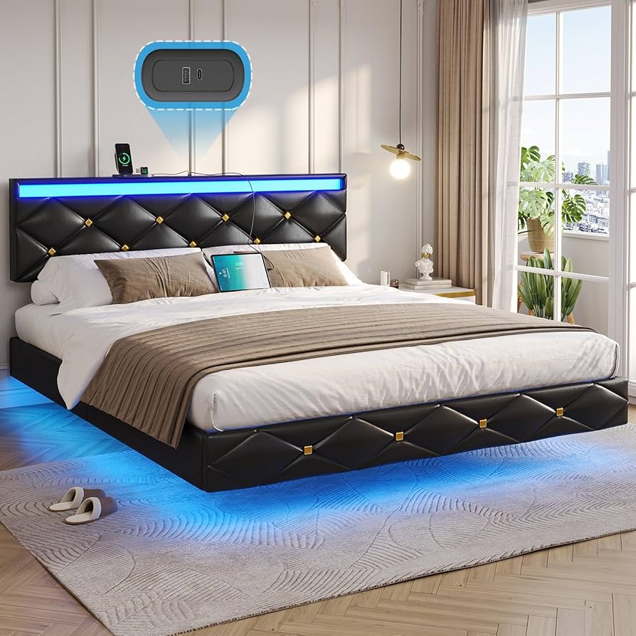 ★WHAT WE WANT★　WWW_HASAMUYATSU Amazon.com: ZINUS Kai Bamboo and Metal Platform Bed Frame